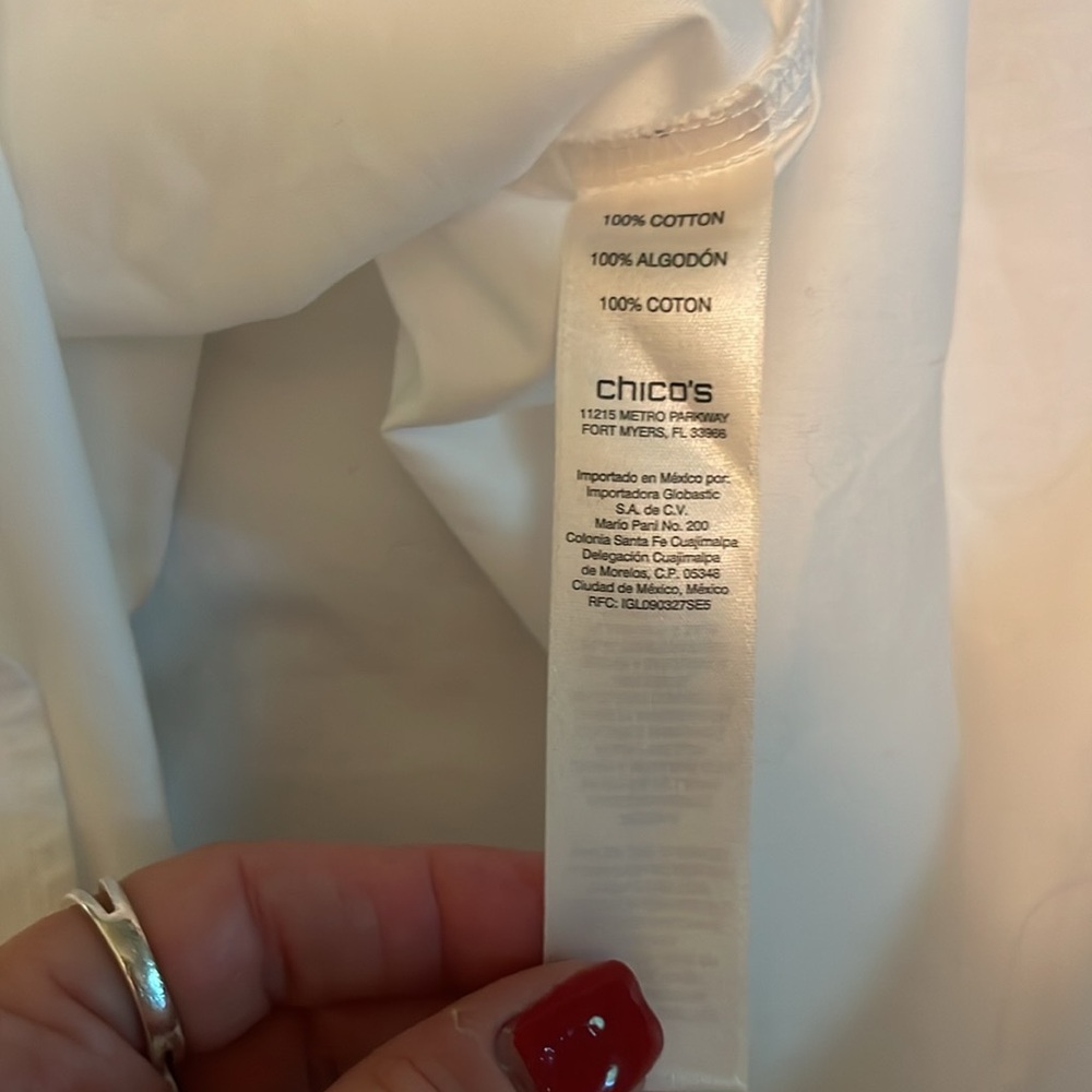 Chico’s split collar blouse - Picture 5 of 5